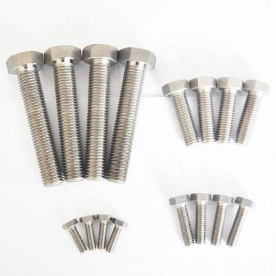 Buon prezzo ASME ANSI B18.2.1 Gr2 Gr5 bulloni e dadi in titanio testa esagonale 1/4'-20 TPI 1'