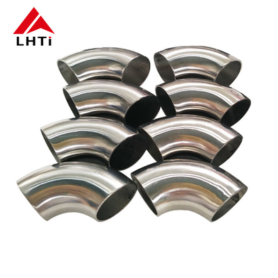 Buon prezzo Gr2 Gr7 Gr9 Corto raggio e lungo raggio Titanio gomito 45 90 gradi ASME B16.9 in linea
