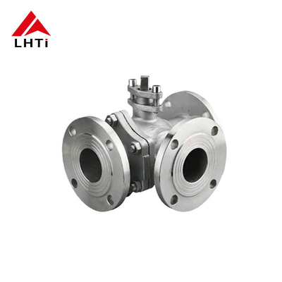 Buon prezzo Valvola a sfera a 3 vie in titanio Valvola a sfera a piena porta TA1 TA2 con connessioni a flangia in applicazioni idriche ed elettriche in linea