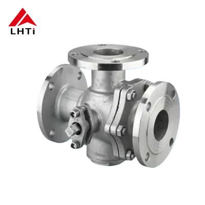Buon prezzo Valvole a sfera in titanio a tre vie Gr2 DN 15 Classe 150-2500 Flanges Valvola a sfera per i trattamenti idrici in linea