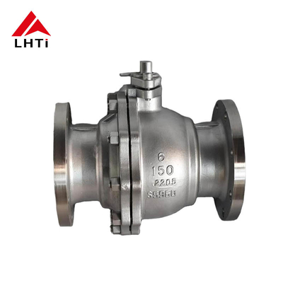 Buon prezzo ANSI B16.34 Valvola a sfera a flangia in titanio Gr2 Gr5 PN16 per l'industria chimica e dell'energia DN10-DN200 in linea