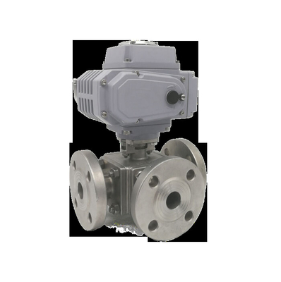 Buon prezzo Valvola a sfera elettrica a tre flange per l'automazione dei processi e l'orientamento versatile del flusso in linea