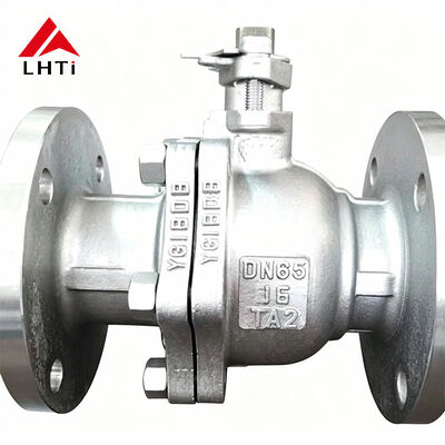 Buon prezzo Valvola a sfera in lega di titanio TA2 con resistenza al flusso ultra-bassa anticorrosione e design di sicurezza ignifugo per tubazioni industriali in linea